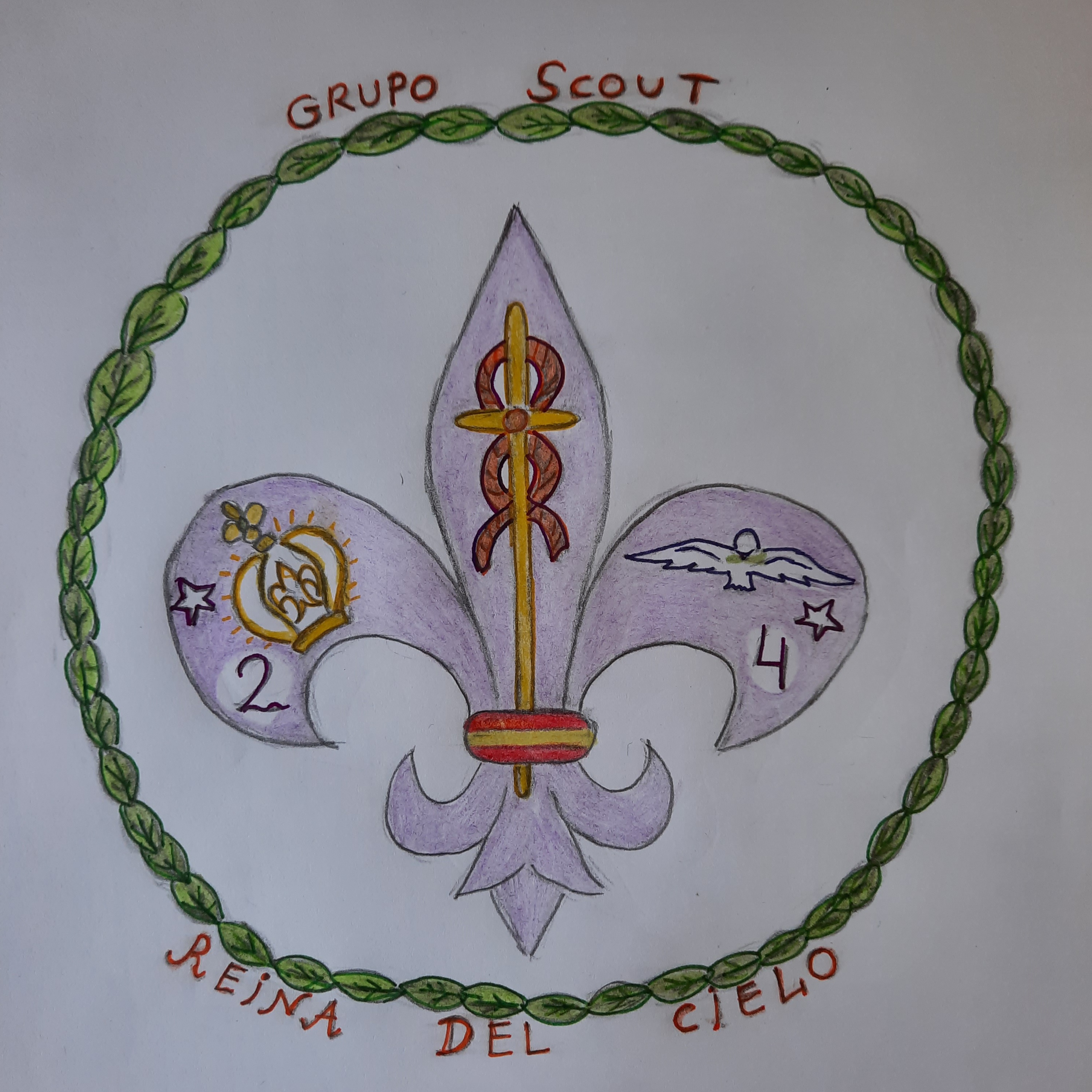 Logo scout 284 reina del cielo